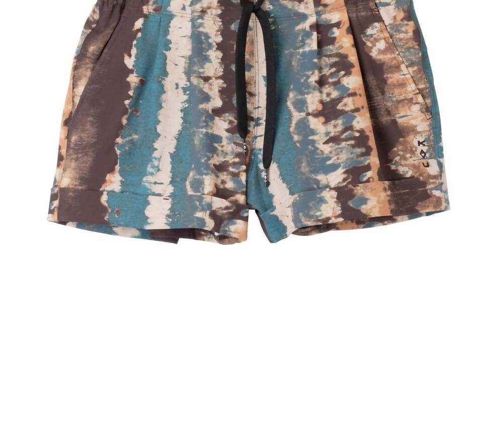 NEW KAVU women's tepic short in rocky mountain tie dye
